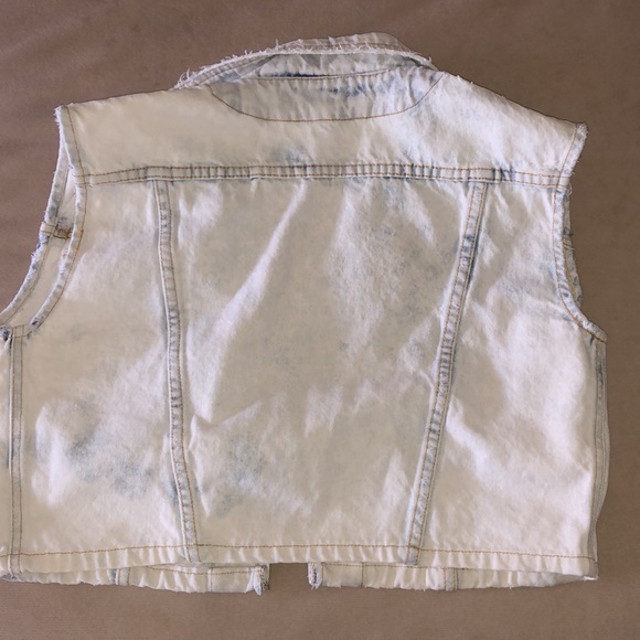 Cropped distressed vintage Jean vest - Picture 6 of 6